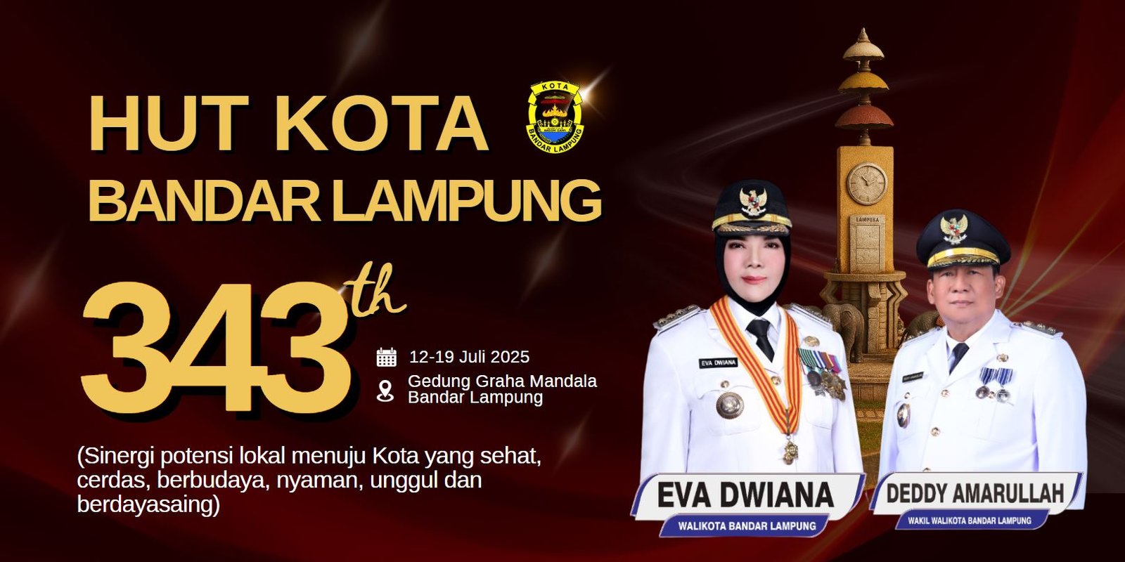 HUT Kota Bandar Lampung ke-343 Tahun